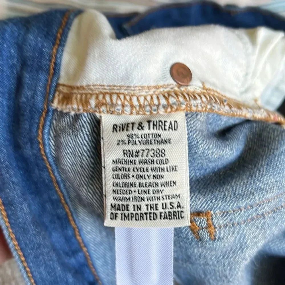 Madewell Rivet & Thread Jeans Size 25 - Picture 7 of 7